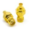 Ahoaepy 2PCS SMA to MMCX Radio Antenna Adapter, Low Loss SMA Female to MMCX Female Coax Connector, Coax Cable Adapter for FPV Drone,Repeaters, Audio, Video view 1