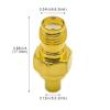 Ahoaepy 2PCS SMA to MMCX Radio Antenna Adapter, Low Loss SMA Female to MMCX Female Coax Connector, Coax Cable Adapter for FPV Drone,Repeaters, Audio, Video view 4