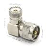 Ahoaepy 2PCS PL259 UHF 90 Degree Right Angle Coax Adapter, PL259 Male to SO239 Female Elbow Antenna Connector, UHF SO239 L Shape Coax Connector for CB HAM Radio,Antenna, SWR Meter, Antenna Analyzer view 4