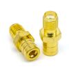 Ahoaepy 2PCS SMA SMB Antenna Connector, Low Loss SMA Female to SMB Female Adapter Coax Cable Radio Connector for DAB Car Aerial Antenna, Audio, Router, Video view 1