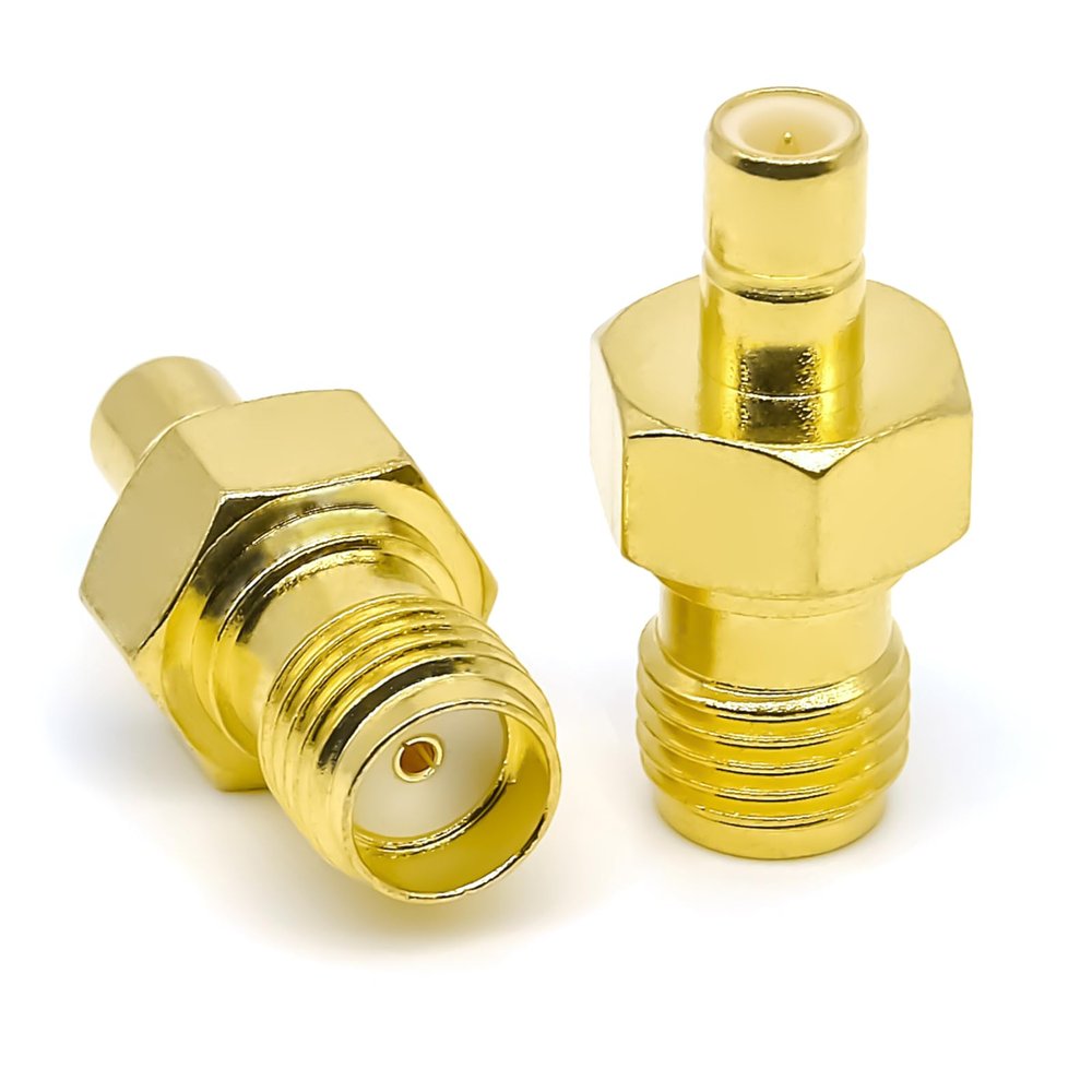 Ahoaepy 2PCS SMA to SMB Antenna Adapter, Low Loss SMA Female to SMB Male Connector Coax Cable Radio Adapter for Car Aerial Antenna, Audio, Router, Video