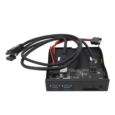 ciciglow 3.5 Inch Front Panel Hub, USB3.2 GEN1 5Gbps Floppy Drive Panel 19 Pin USB Front with 1 Type C, 2 USB3.0, for XP/7/8/10/11/2003, for