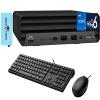 HP EliteDesk 800 G6 Business Mini Desktop Black (Intel 8-Core i7-10700T vPro Platform, 32GB RAM, 1TB PCIe SSD, Intel UHD 630, WiFi 6, Bluetooth 5.3, RJ-45, Win 10 Pro) w/Keyboard, Mouse & DKZ Hub view 1