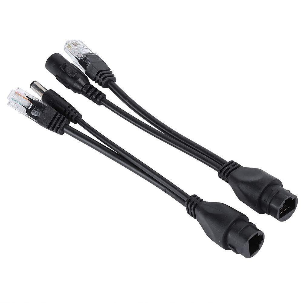 gernie Poe Adapter Cable Non Standard Splitter Power Cord Connection Cable Waterproof Water Resistant Separator Wire Poe Splitter Powerline Network Adapters (Black), gerniex8mdnr2o63-12