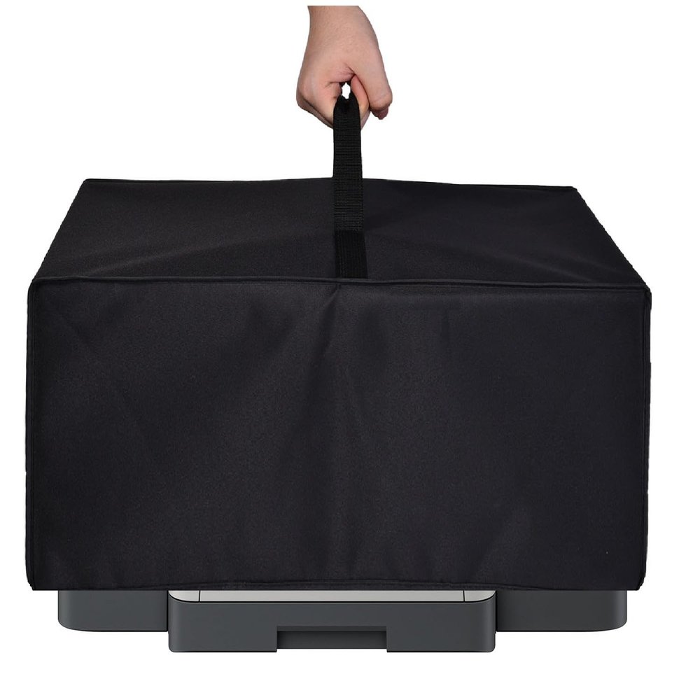 Heavy Duty Fabric Water-proof UV-Resistant Dust Cover for HP OfficeJet 8015e Wireless Color All-in-One Printer/Pro 8135e/Pro 9125e/Pro 8139e/HP ENVY Inspire 7958e Printer (Black)