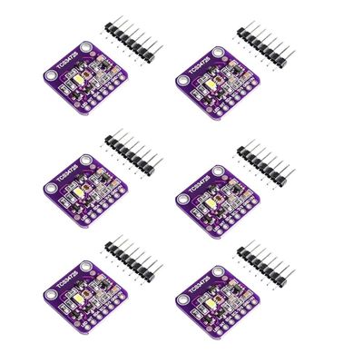 senzooe 6pcs TCS34725 Colour Sensor Recognition Module RGB Board (Purple)