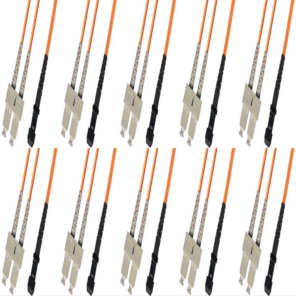 Ultra Spec Cables 10M Multimode Duplex Fiber Optic Cable (50/125) - SC to MTRJ (10 Pack)
