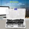 20pcs Set Type A 2.0USB Connector Plug Socket Adapter with Black Plastic Shell view 3