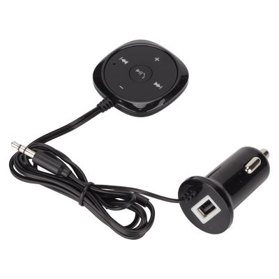 Car Kit Music Adapter Input Charging Port for Automobile, Audio Receiver for Vehicle 5.0, 5.3 Car Adapter with Dual Mics and Noise Fm Transmitters