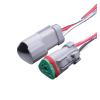 Buxns DT04/06-2P/S-6 P /S1.51 to 6p 1.5 Automobile Connector Male Plug Female Plug with Wire Harness Compatible with Automobile and Motorcycle(3P) view 1