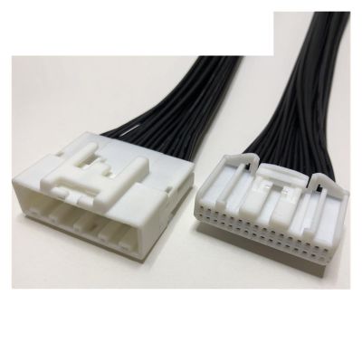Buxns Dj7086s-0.7 Reversing Navigation Harness Connector 8/12 / 16 / - 40 Pin Suitable Compatible with Car Audio Cable Wire Length 15cm(32p Strip line)