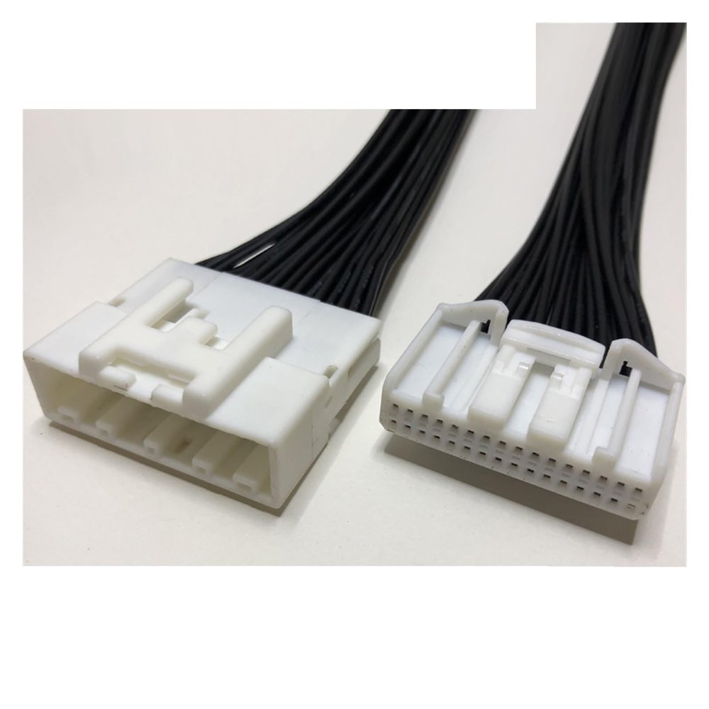 Buxns Dj7086s-0.7 Reversing Navigation Harness Connector 8/12 / 16 / - 40 Pin Suitable Compatible with Car Audio Cable Wire Length 15cm(32p Strip line)
