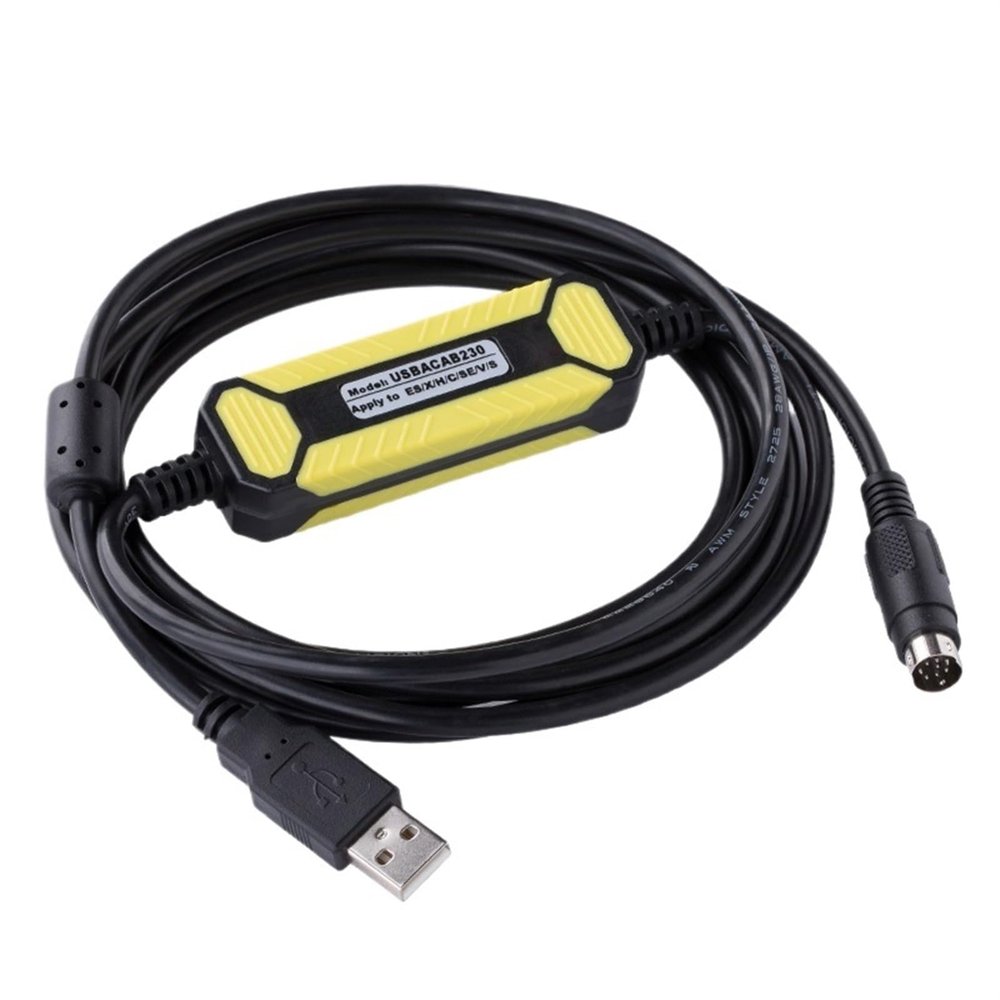 Bubupig Upgraded Version Cable USB-DVP USBACAB230 Suitable DVP EH ES EC EX DVP14SS211T DVP16 Series PLC Programming Cable Download