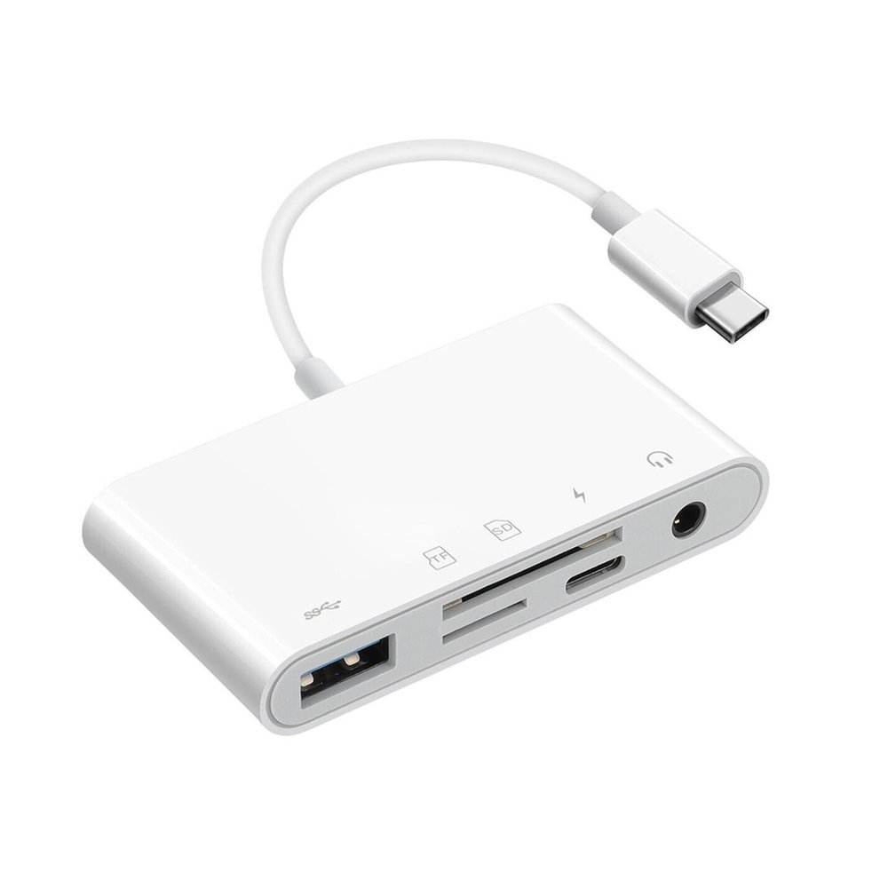 DAGIJIRD TF/SD Card Reader USB C 5 in 1 Multiple External Memory Card Reader Adapter