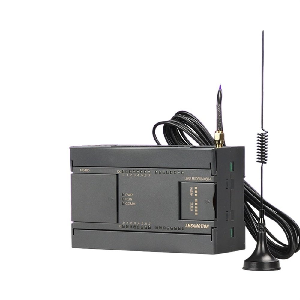 Bubupig Remote Communication Module LORA Wireless Transparent Transmission collects Digital Analog Input and Output IO (Size : Black Gold 3 Meter Antenna)