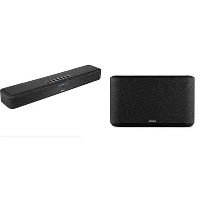 Denon Home Sound Bar 550 with Dolby Atmos & DTS:X Home 350 Wireless Speaker with HEOS Built-in for Alexa Voice Control