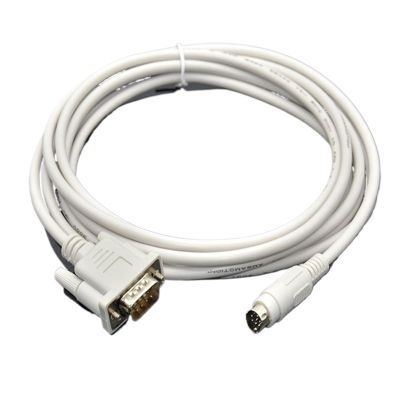 Bubupig Suitable Veinview MT6000 SeriesToch Screen Connect to FX Series PLC Programming Cable MT6000-FX MT8000-FX (Color : White Color, Size : 2.5M)