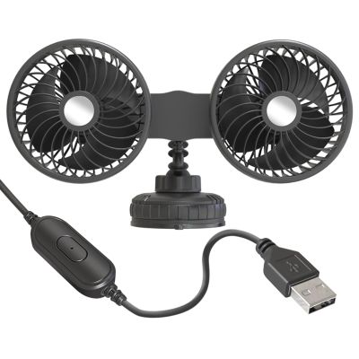 GRABLOOM Car Head Fan 3 Gear Adjustable Suction Cup Cooling Fan for Vehicles Office USB Plug Fan Car Head Fan 3 Gear Adjustable Suction Cup Cooling Fan for Vehicles