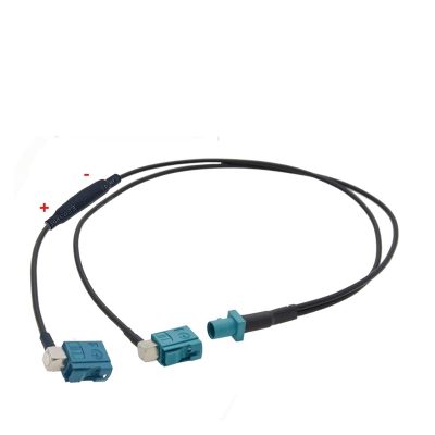 Skcvmn Fakra Z to SMA Male Y Type Splitter Cable with Diode RG174 Pigtail Car Navigation GPS Antenna Extension Cable Compatible with Android Device (Color : Fakra Z M to 2 Z F90, Size : 5M)