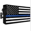 LBCASA American Flag Outdoor TV Cover 48 to 50 Inch Weatherproof, US Flag 600D Oxford TV Covers with Waterproof Zipper, Blue Black Stripes Outside Flat TV Screen Protector Size 48" W x 30" H x 4.5" D view 1