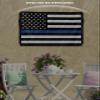 LBCASA American Flag Outdoor TV Cover 48 to 50 Inch Weatherproof, US Flag 600D Oxford TV Covers with Waterproof Zipper, Blue Black Stripes Outside Flat TV Screen Protector Size 48" W x 30" H x 4.5" D view 3