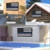 LBCASA American Flag Outdoor TV Cover 48 to 50 Inch Weatherproof, US Flag 600D Oxford TV Covers with Waterproof Zipper, Blue Black Stripes Outside Flat TV Screen Protector Size 48" W x 30" H x 4.5" D view 4
