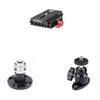 CAMVATE Quick Release Base Plate + 1/4"-20 Mini Ball Head with Ceiling Mount + Microphone Table Mount with 5/8"-27 Thread view 1