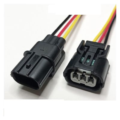 Buxns Dj7021a-1.2 Automotive Turn Signal Harness Waterproof Connector 2/3/4/pin Feed Wire Length 15cm(3p Strip line,5sets)