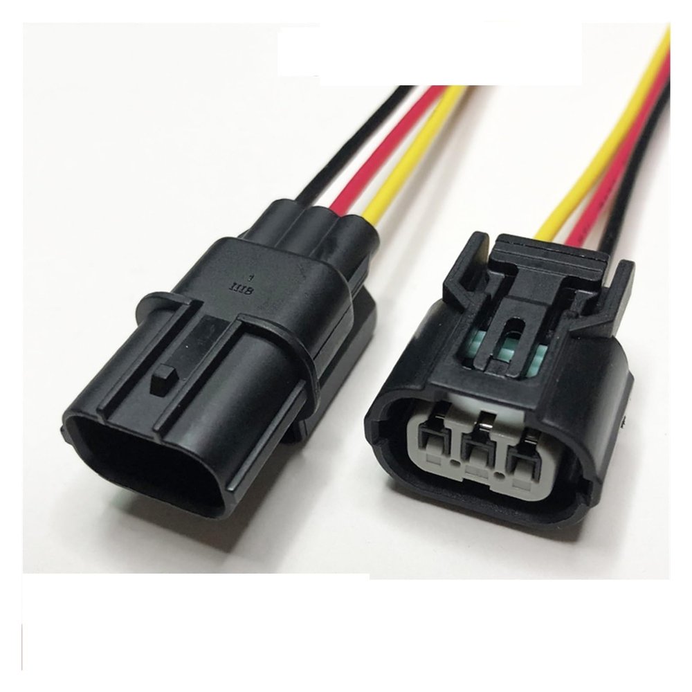 Buxns Dj7021a-1.2 Automotive Turn Signal Harness Waterproof Connector 2/3/4/pin Feed Wire Length 15cm(3p Strip line,5sets)