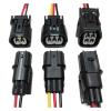 Buxns Dj7021a-1.2 Automotive Turn Signal Harness Waterproof Connector 2/3/4/pin Feed Wire Length 15cm(3p Strip line,5sets) view 2