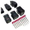 Buxns Dj7021a-1.2 Automotive Turn Signal Harness Waterproof Connector 2/3/4/pin Feed Wire Length 15cm(3p Strip line,5sets) view 4