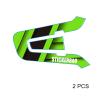 MC MOTOPARTS Headsets Decal Protection Cover Sticker x2 SS001 Green Tape Compatible with Cardo Packtalk Edge view 3