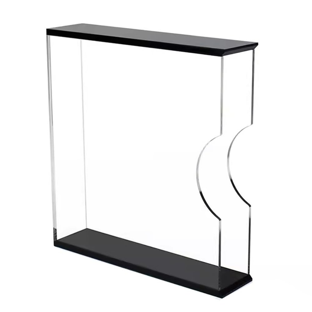 JDXQBLD Acrylic Vinyl Record Holder Table Vinyl Record Storage Box Desktop Vinyl Record Display Cabinet Shelf for Bedroom Living Room (Clear 35 * 33 * 8Cm)