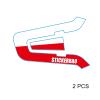 MC MOTOPARTS Headsets Decal Protection Cover Sticker x2 TT001 White Red Compatible with Cardo Packtalk Edge view 3