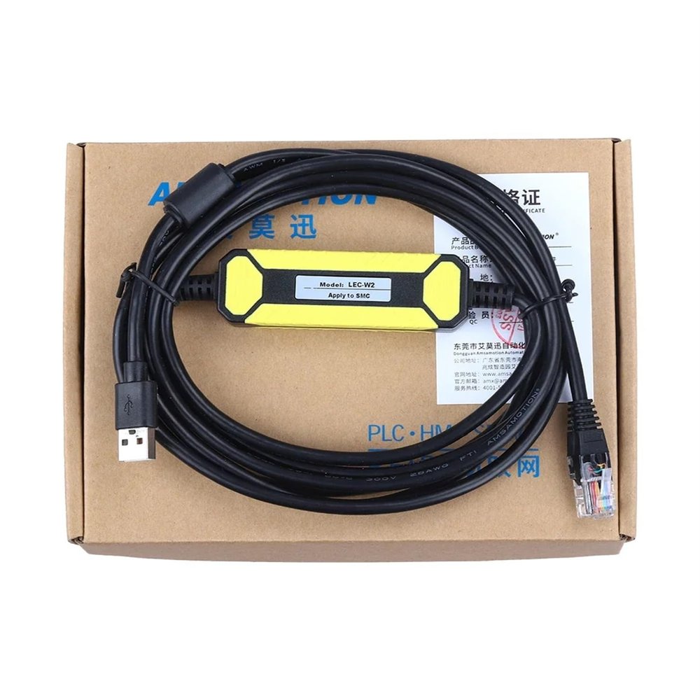 Bubupig LEC-W2 Suitable for SMC Electric Cylinder Driver Connect Computer USB Download Cable Debugging Cable, Black