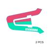 MC MOTOPARTS Headsets Decal Protection Cover Sticker x2 TT002 Pink Green Compatible with Cardo Packtalk Edge view 3
