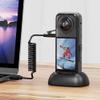 DirectNine Basics Desktop Support Vertical Base Stand for Insta360 X4 Camera Silicone Base Mount Protective Holder Desktop Stable Bracket Stabilizer 8K Sports Camera Desktop Fixed Base Piece, black view 4