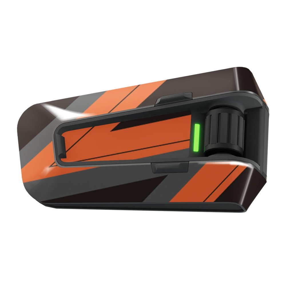 MC MOTOPARTS Headsets Decal Protection Cover Sticker x2 SS002 Orange S Compatible with Cardo Packtalk Edge