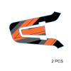 MC MOTOPARTS Headsets Decal Protection Cover Sticker x2 SS002 Orange S Compatible with Cardo Packtalk Edge view 3