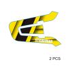MC MOTOPARTS Headsets Decal Protection Cover Sticker x2 SS001 Yelllow Tape Compatible with Cardo Packtalk Edge view 3