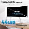 Premium Heavy Duty Monitor Arm for 17 to 49 inch Screens up to 44lbs, Fully Adjustable Ultrawide Single Clamp-on Desk Mount Stand, VESA 75x75/100x100mm (White) view 2