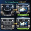4G+128G Car Radio for Nissan Sentra 2013-2017 Stereo 10.1 inch in-Cell Screen Full Touchscreen Wireless CarPlay/Android Auto Android 15 Bluetooth DSP FM/RDS GPS WiFi SWC AHD Backup Camera view 2