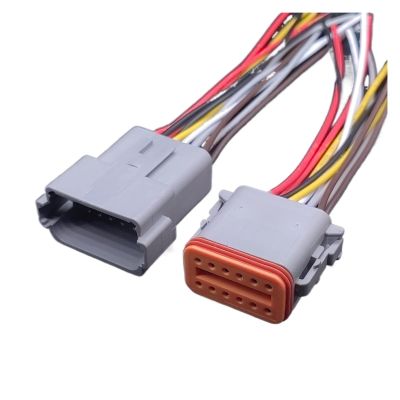 Buxns DT04/06-2P/S-6 P /S1.51 to 6p 1.5 Automobile Connector Male Plug Female Plug with Wire Harness Compatible with Automobile and Motorcycle(12P)