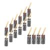 100pcs Banana Plug Brass Wire Braided Gold-Plated Audio Amplifier Wiring Pin Type Plug Braided Wire Banana Connector view 2