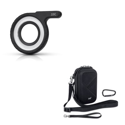 JJC LED Light Guide Ring with Hard Shell Protective Case for Olympus Tough TG7 TG6 TG5 TG4 TG3 TG2 TG1