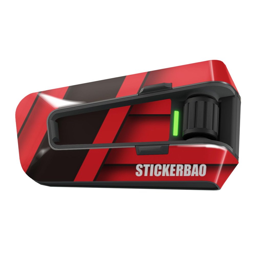 MC MOTOPARTS Headsets Decal Protection Cover Sticker x2 SS001 Red Tape Compatible with Cardo Packtalk Edge