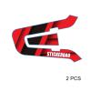 MC MOTOPARTS Headsets Decal Protection Cover Sticker x2 SS001 Red Tape Compatible with Cardo Packtalk Edge view 3
