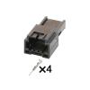 1-100 Sets 4 Pin 0.6 Series 936119-1 936119-2 936119-3 936121-1 Automobile Electric Wire Cable Harness Socket (Color : Male set, Size : 1set) view 2