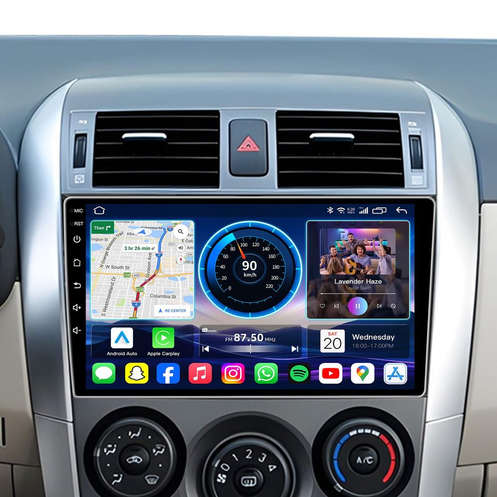 8Core+32GB ROM Android 13 Upgrade Car Radio for Toyota Corolla 2009-2013: 9" IPS 1280 * 800 Touchscreen Wireless Carplay Android Auto, 1080P Backup Camera GPS 5GWiFi Bluetooth 5.0 SWC FM Mirror Link