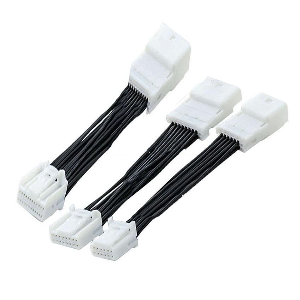 Buxns 20CM 8/12/16/24/32/40 Pin Extension Female Male 0.7MM 1318386-1 1376103-1 1318917-1 1674312-1 1318389-1 Wiring Harness(Silver,28P)